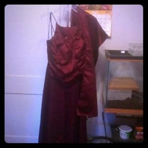3 piece Dr. Burgoyne floor length dress.